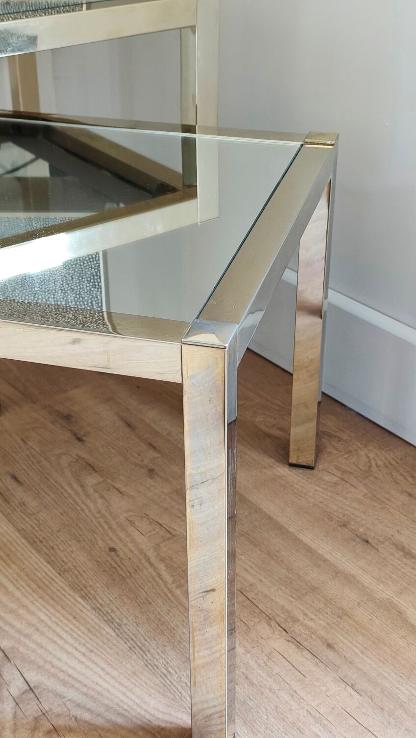 Trio of fully restored brass nesting tables