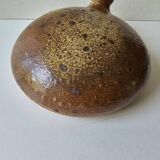 Ancienne Gourde bouteille en grès signée Jacques Migeon LA BORNE (Cher)