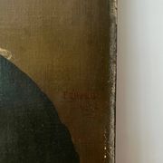 Antique 19th C Portrait Painting of a Beautiful Woman