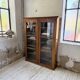 Glass-fronted walnut library 1900
