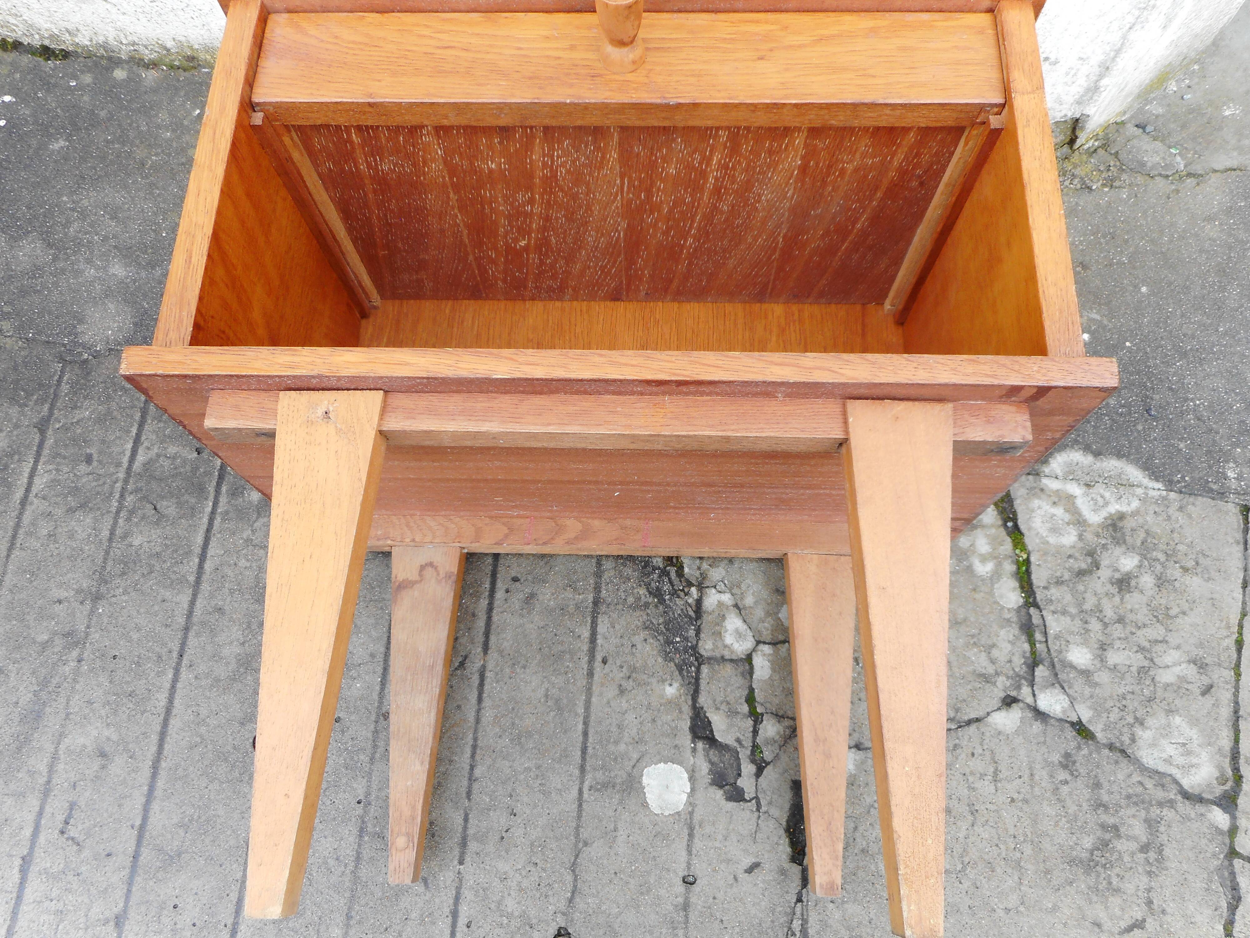 Light wood bedside table