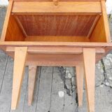 Light wood bedside table