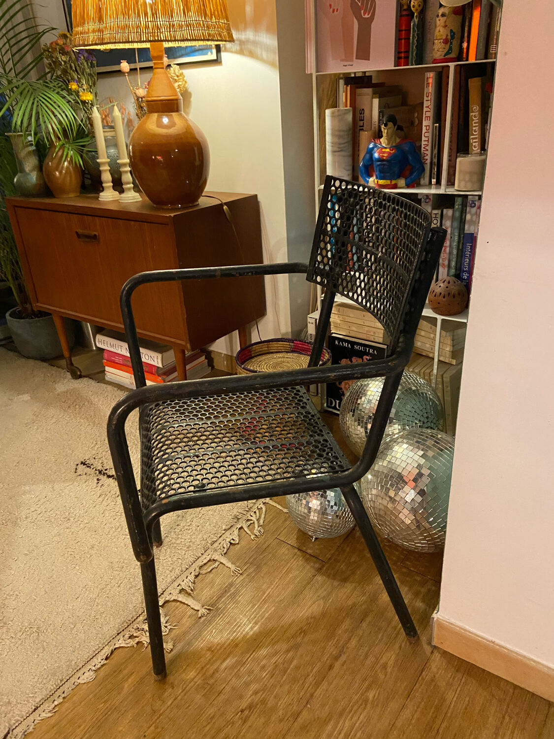 Garden armchair René Malaval Blocmetal 50s