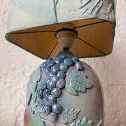 Lampe barbotine artisanale fruits années 70