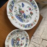 Polychrome plates Sarreguemines France Model Rouen