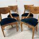 Set of four 20th-century Charles X style maple wood chairs