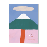 Affiche murale montagne Mont Fuji avec des chevaux 30cm*40cm