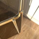 Brass and smoked glass console from the 70s