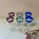 6 antique cut crystal liqueur glasses