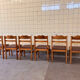 Set of six Scandinavian dining chairs in pine