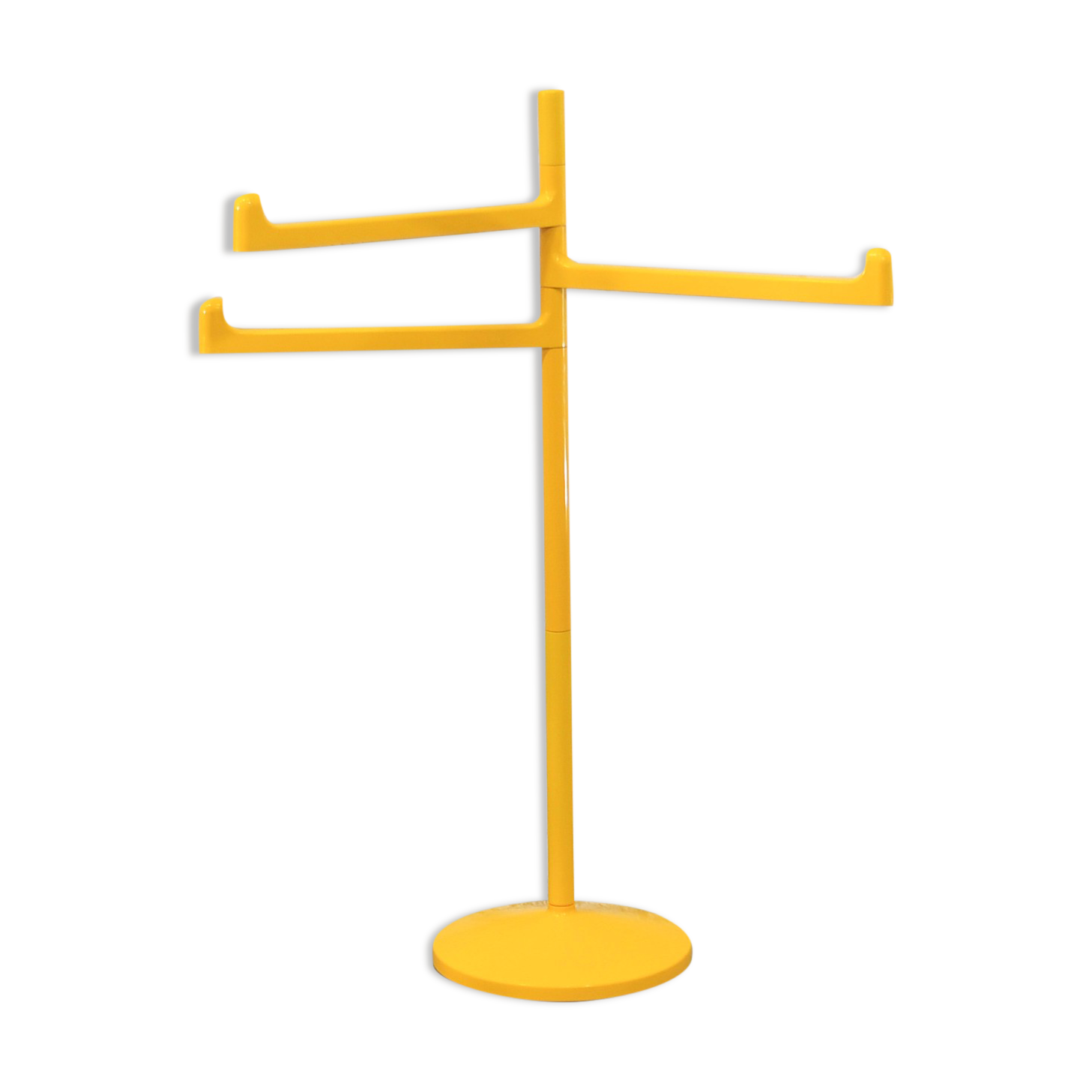 Vintage plastic yellow gedy towel rack makio hasuike