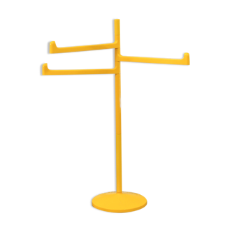 Vintage plastic yellow gedy towel rack makio hasuike