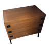 René Jean Caillette 3-drawer teak chest of drawers