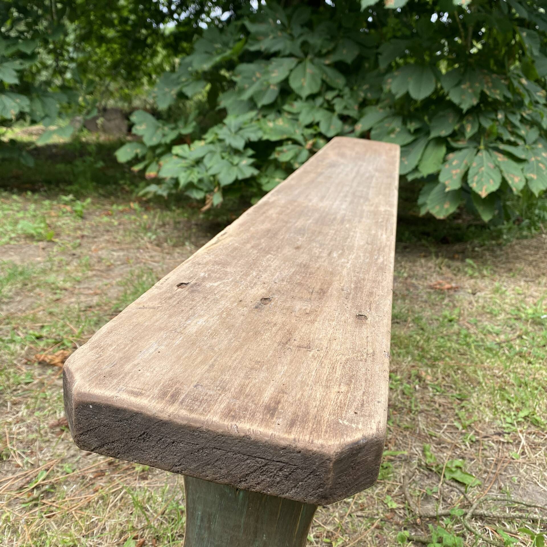 Old patinated farmhouse bench