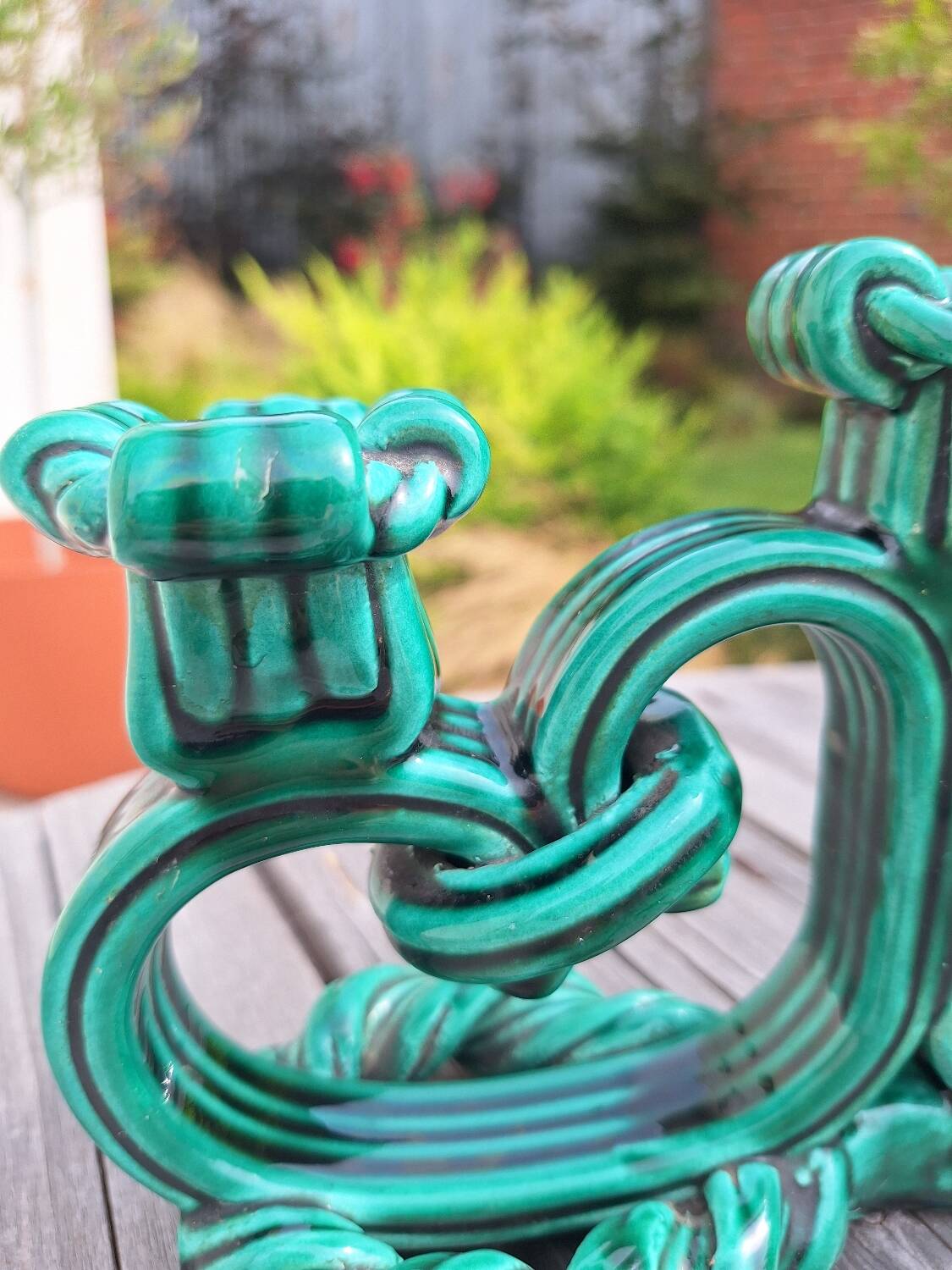 Pair of ceramic candlesticks