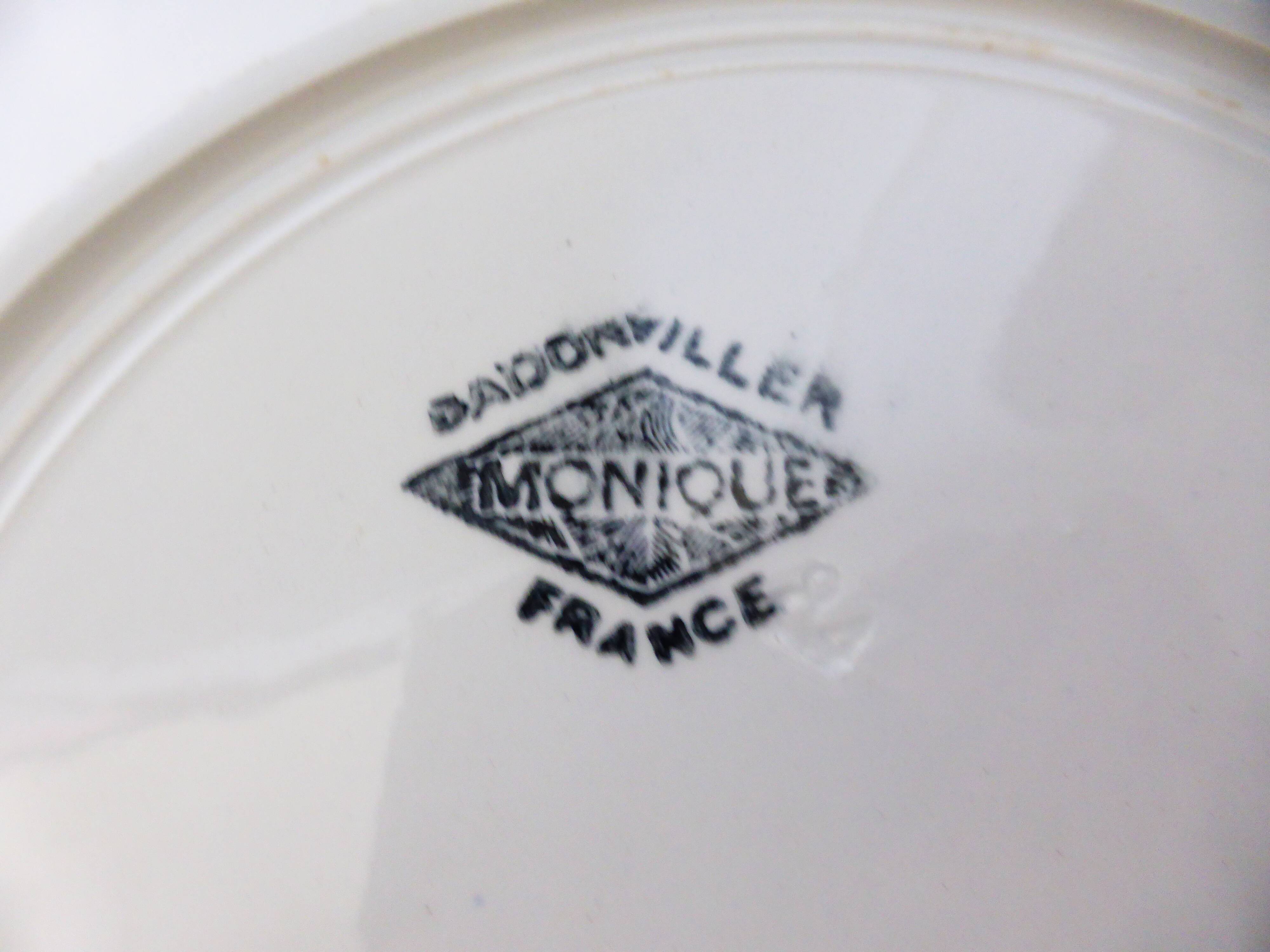 2 vintage mixed dinner plates from Badonviller and Moulin des Loups