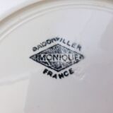 2 vintage mixed dinner plates from Badonviller and Moulin des Loups