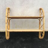 60'S rattan wall shelf