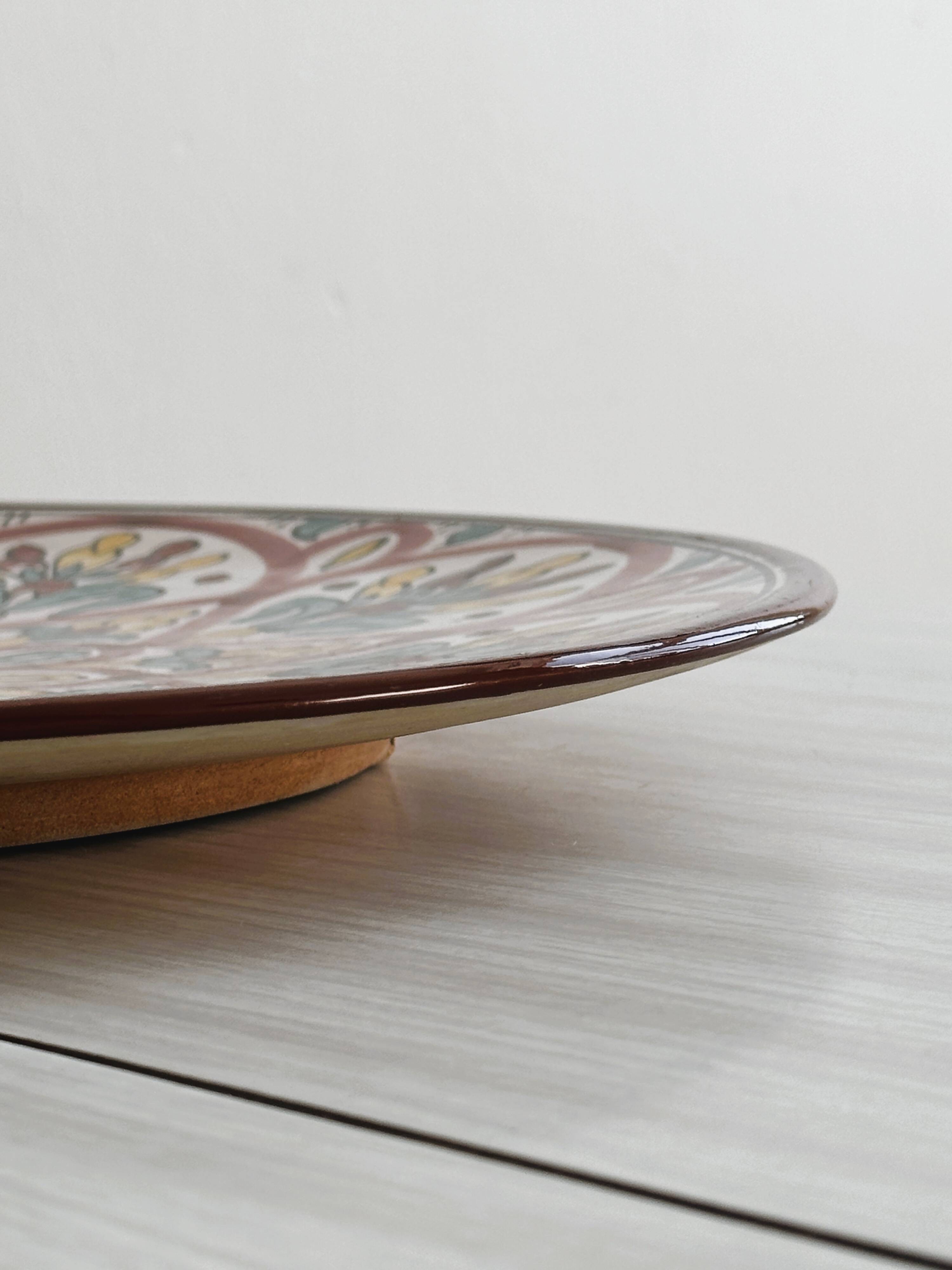 Large colorful dish.