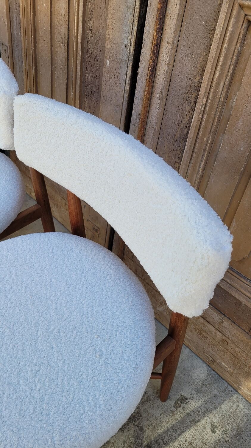 Series of 4 design Scandinavian teak chairs