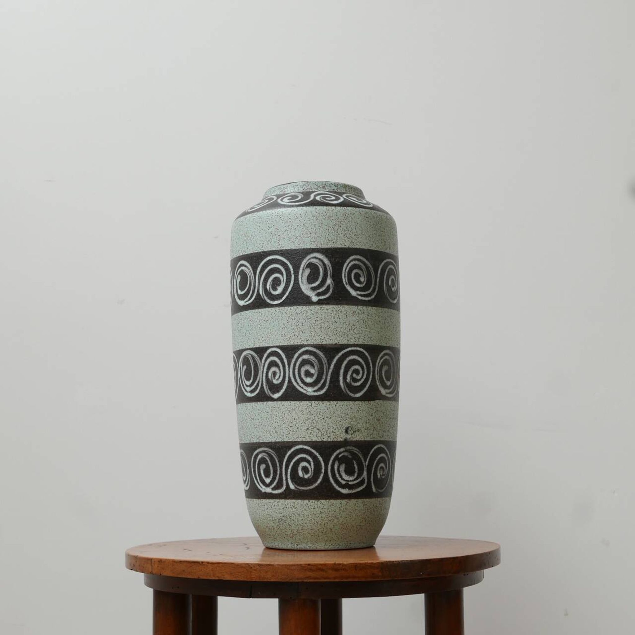 West German Green Ceramic Mid-Century Vase