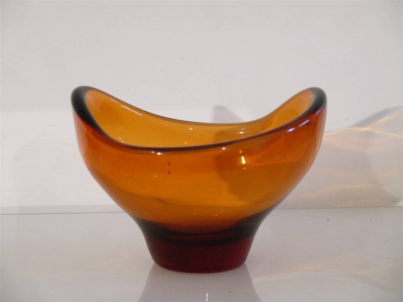 Scandinavian free-form glass bowl