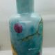 Painted opaline vase