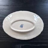Plat ovale en barbotine