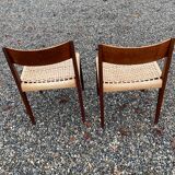 Pair of minimalist vintage chairs "Pia" by Poul Cadovius for Royal Persiennen, Denmark