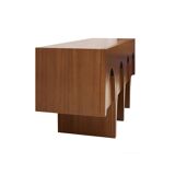 Contemporary Modern Teak and Lemongrass Wood Italian Sideboard