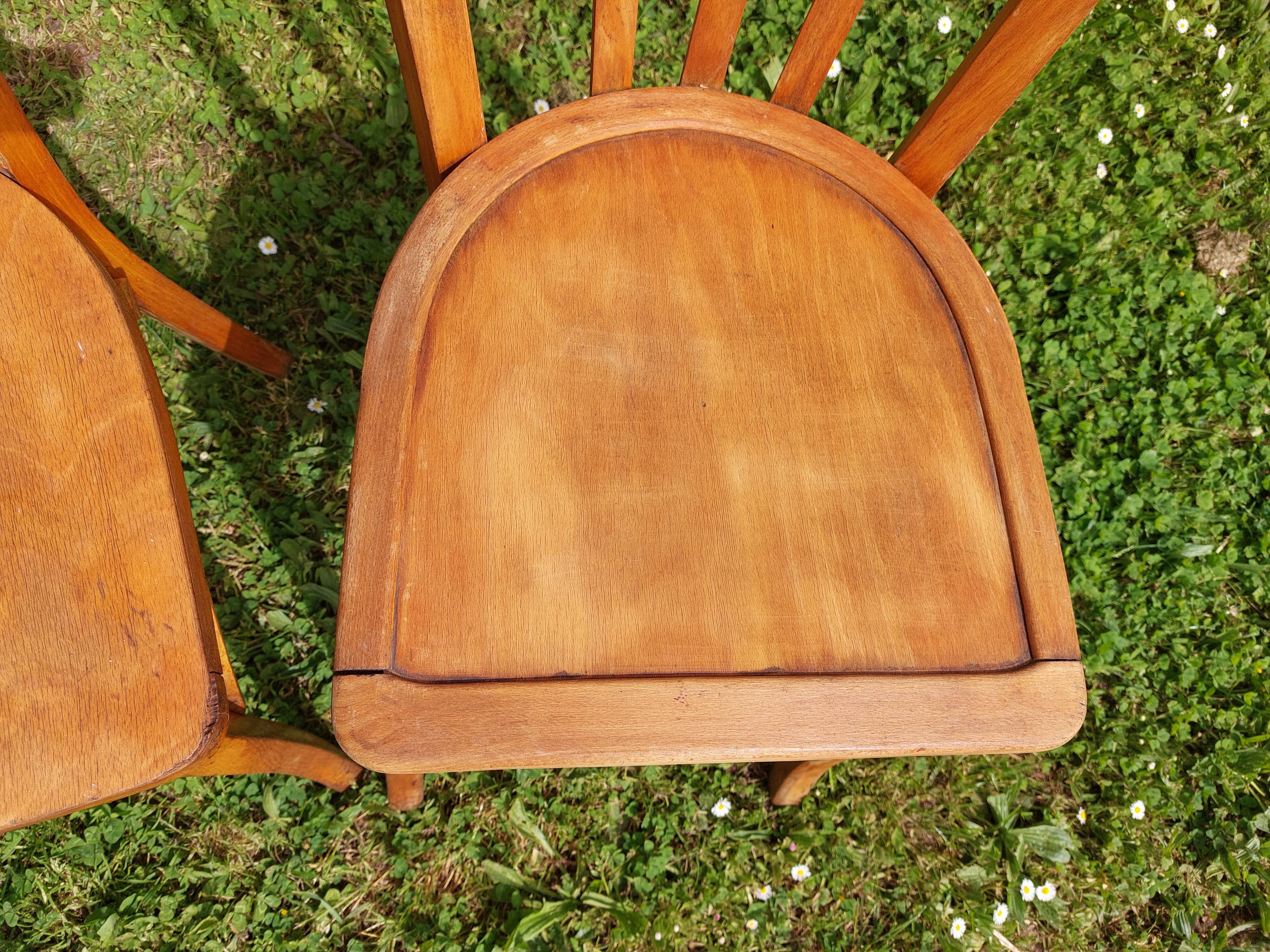 6 sanded bistro chairs