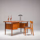Danish teak desk by peter lovig nielsen for hedensted mobelfabrik, 1960