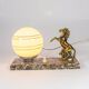 Art Deco table lamp| Horse pitched up