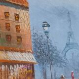Oil on canvas eifel tower caroline burnett