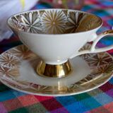 Walking cup tea / coffee porcelain fine Bavarian manufacture Gareis Waldsasse