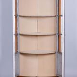 Biedermeier Cherry-Tree Corner Display Cabinet, Original, Czechia, 1840s