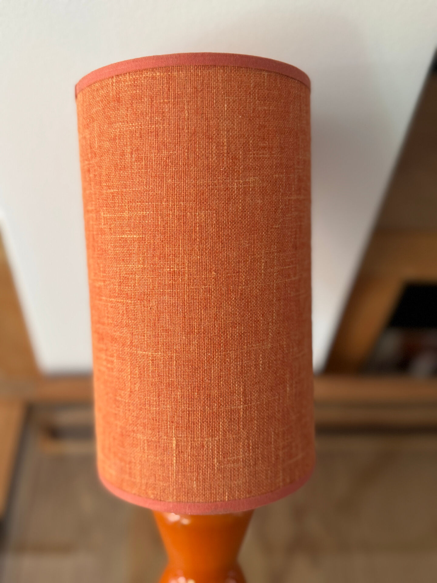 Lampe opaline diabolo orange