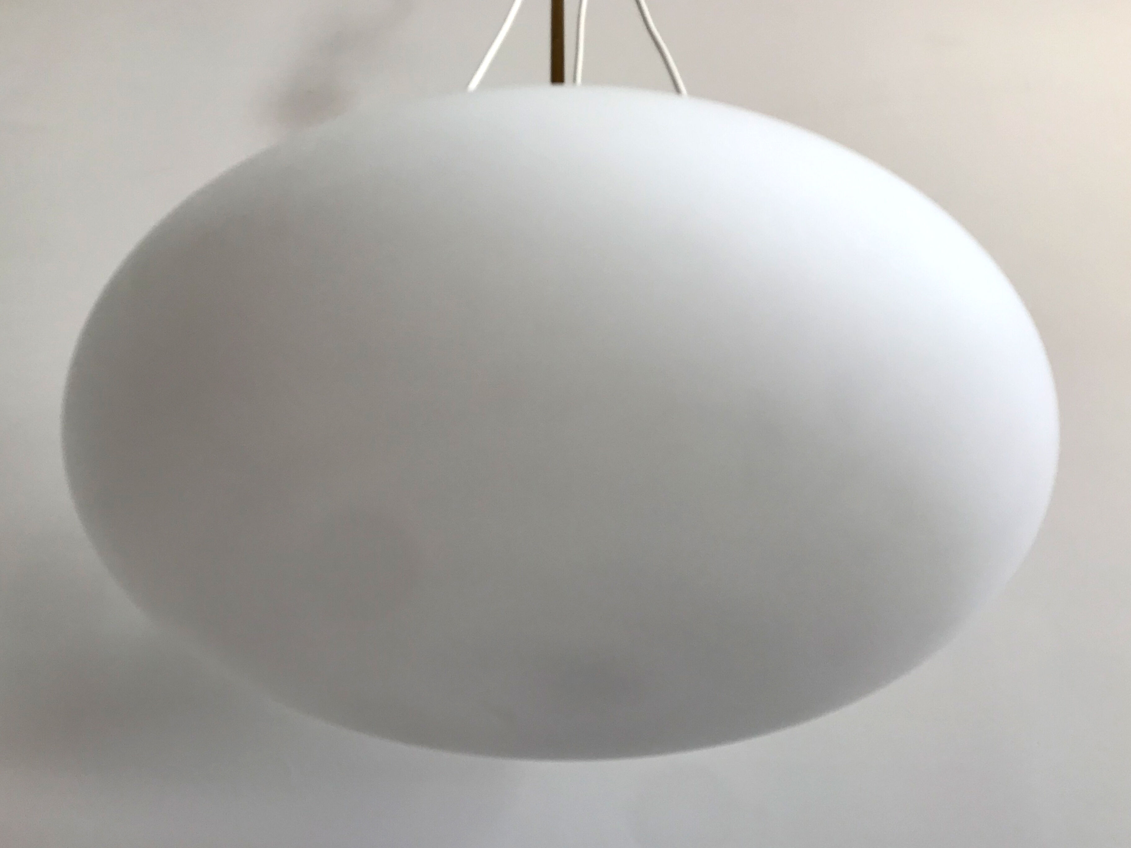 Italian glass and brass pendant lamp, 1950s