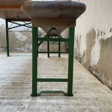 Guinguette table and its 2 benches