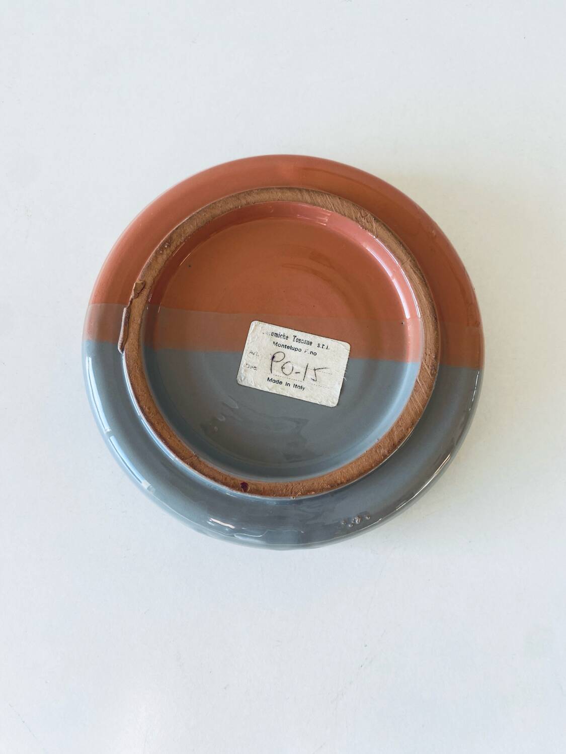 pocket, ceramic ashtray from Tuscany