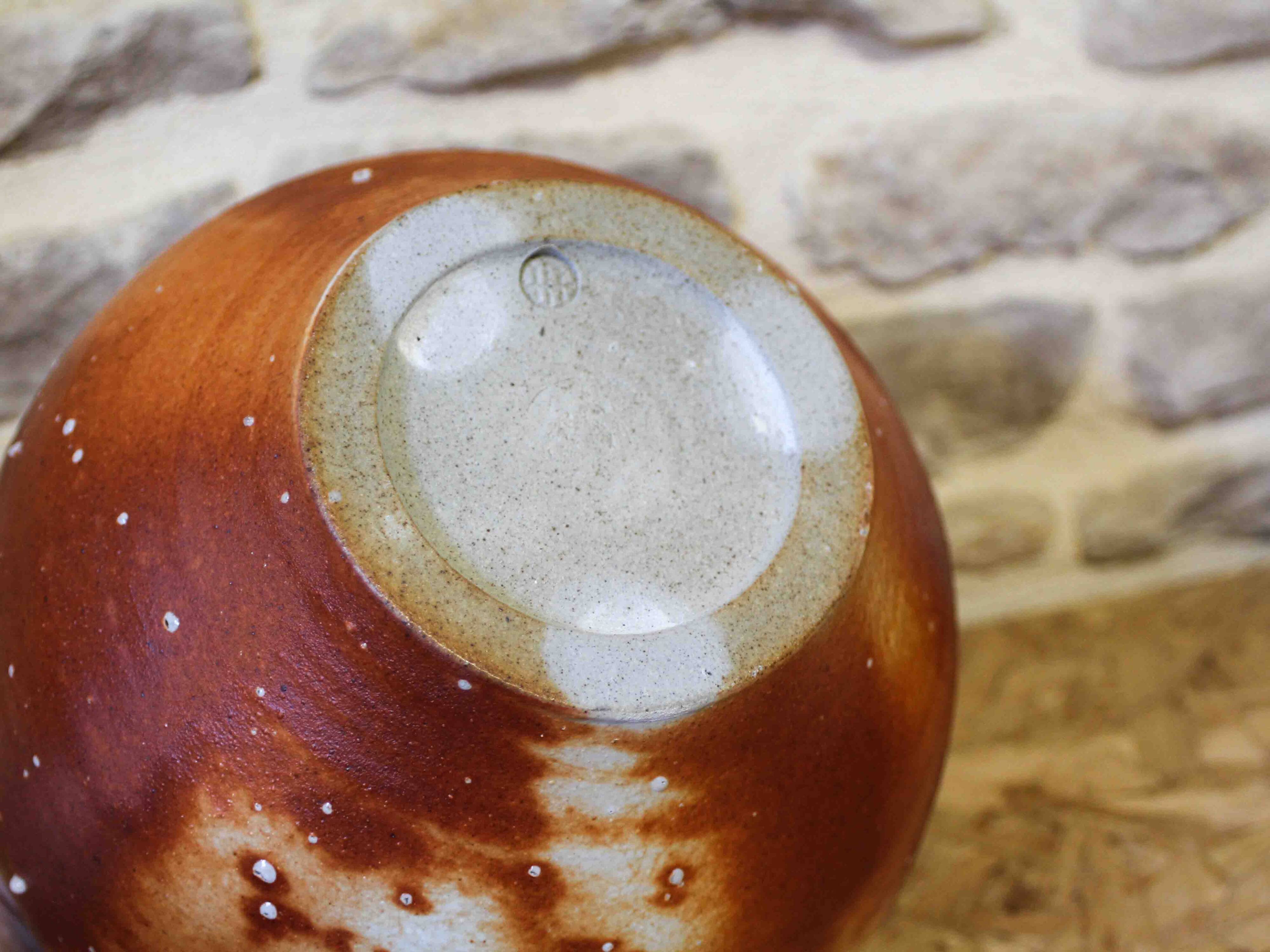 Large stoneware vase signed