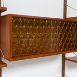 Danish Modern 5-Bay Modular Teak Wall Unit by Poul Cadovius for Cado, 1950s