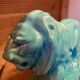 Large Art Deco lion sculpture, in crackled enamel, Peugeot, 1934, Le Jan