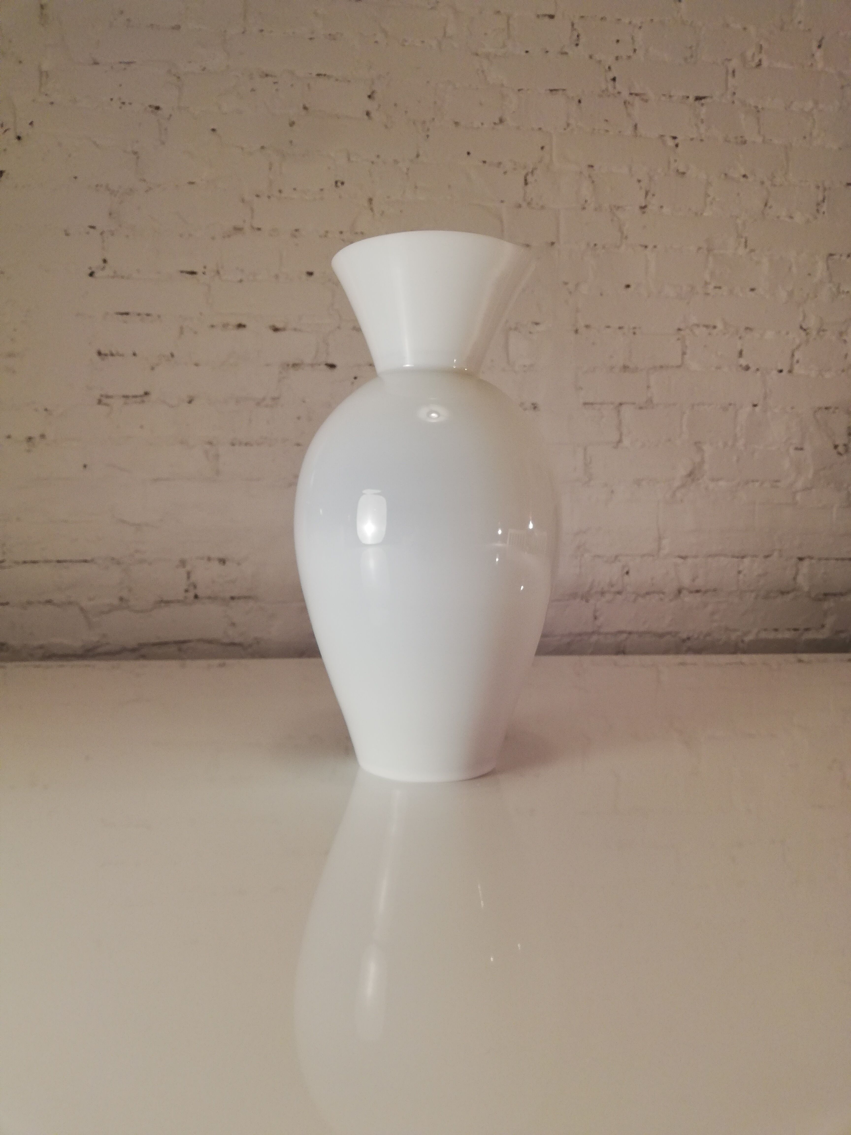 White opaline vase