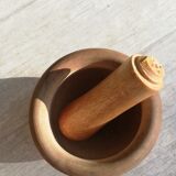 Wooden Mortar and Pestle Bowl