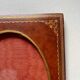 Antique leather with gilding frame measurements 18 cm x 14 cm