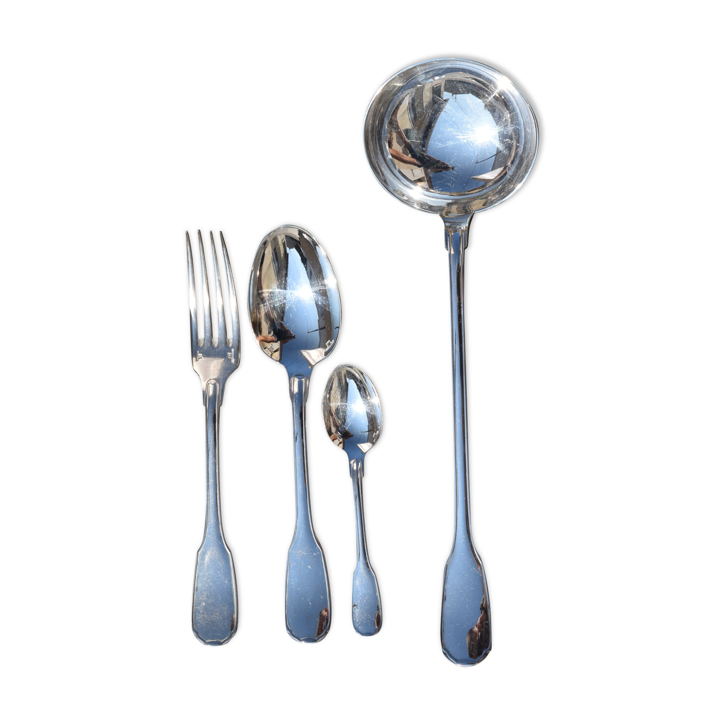 Christofle ménagère 37 pces in silver metal model versailles