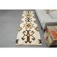 1970s Turkish Oushak Handmade Wool Cotton Beige Runner Rug 95x327
