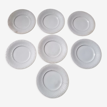 Set of 7 Gien earthenware dessert plates