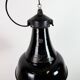 Industrial Black Enamel Bauhaus Pendant Lamp, 1930s